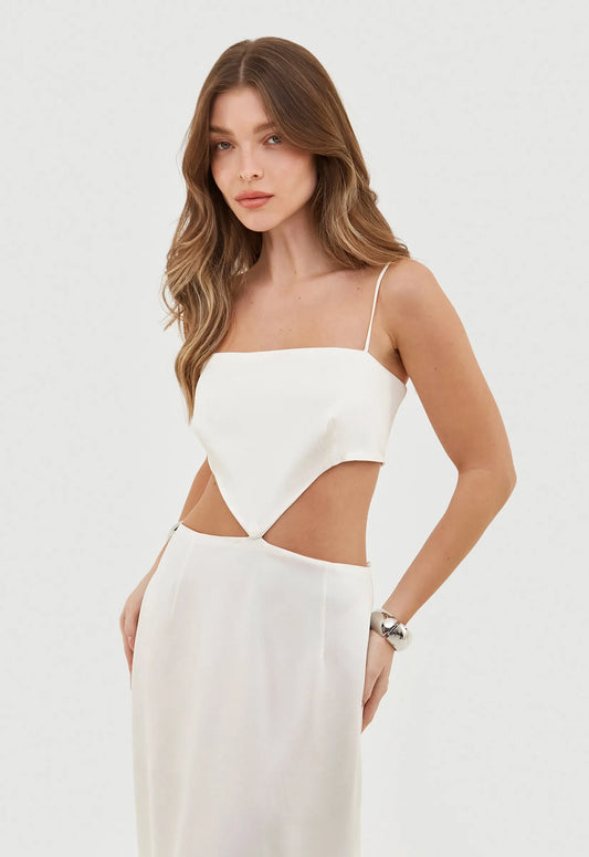 Vestido Longo Mia - Off White