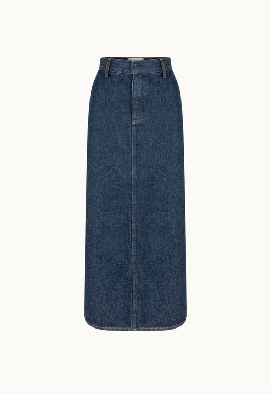 Saia Jeans Midi Isabelle - Azul Marinho