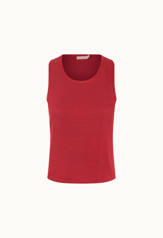 Regata Tricot Isabela Cristais - Vermelho