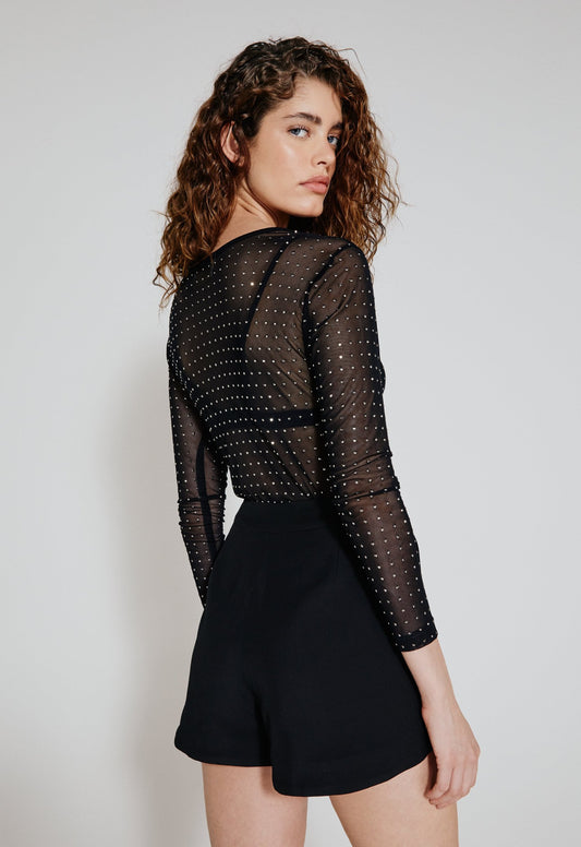 Blusa Tule Desiré - Preto